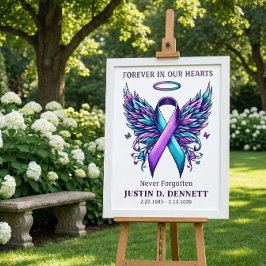 Suicide Prevention Memorial Funeral Welcome Sign ポスター