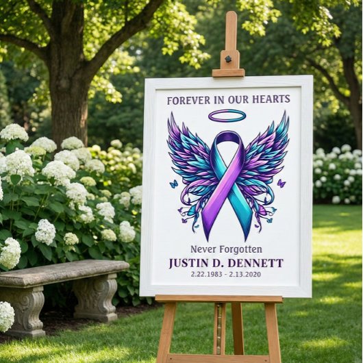 Suicide Prevention Memorial Funeral Welcome Sign ポスター