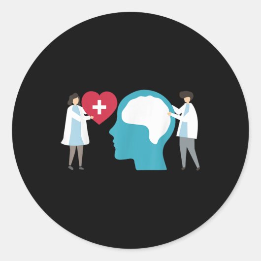 Suicide Prevention - Mental Health Awareness 8  ラウンドシール (正面)