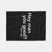 Suicide Prevention Mental Health Awareness Hey Man フリースブランケット (正面(横))