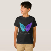 Suicide Prevention Shirt Wings And Ribbon Suicide  Tシャツ (正面フル)