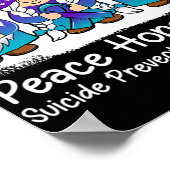 Suicide Prevention Support gnomes with ribbon Teal ポスター (角)