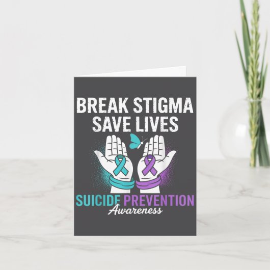 Suicide Prevention Suprt Break Stigma Suicide Awar カード (正面)