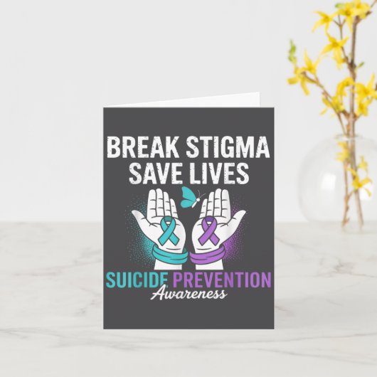 Suicide Prevention Suprt Break Stigma Suicide Awar カード (黄色い花)