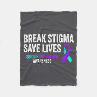 Suicide Prevention Suprt Break Stigma Suicide Awar フリースブランケット