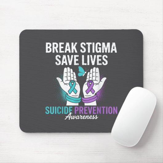 Suicide Prevention Suprt Break Stigma Suicide Awar マウスパッド (マウス)