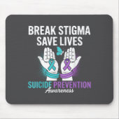 Suicide Prevention Suprt Break Stigma Suicide Awar マウスパッド (正面)