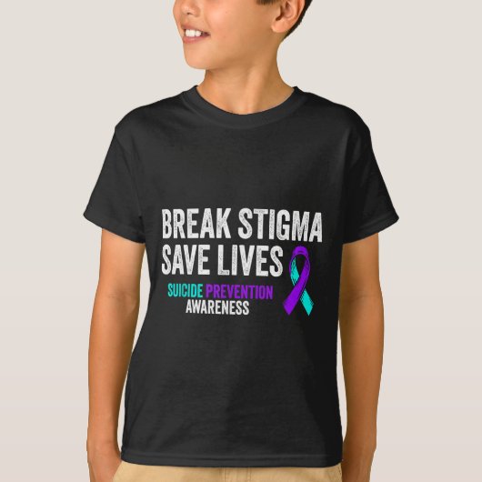 Suicide Prevention Suprt Break Stigma Suicide Awar Tシャツ (正面)