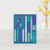 Suicide Prevention Suprt Fight Stigma Suicide Awar カード (黄色い花)