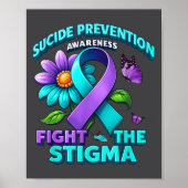 Suicide Prevention Suprt Fight Stigma Suicide Awar ポスター (正面)
