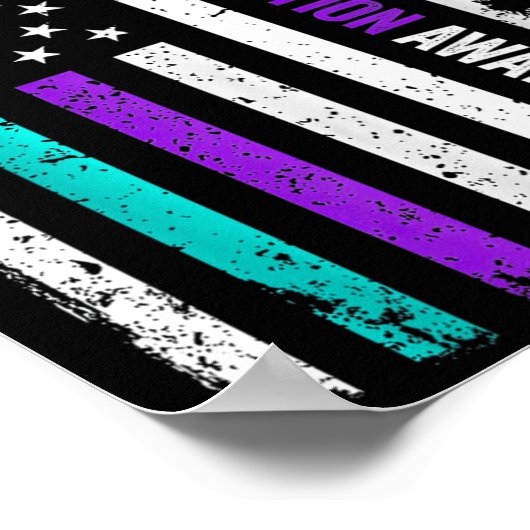 Suicide Prevention Suprt Fight Stigma Suicide Awar ポスター (角)