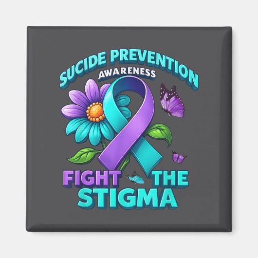 Suicide Prevention Suprt Fight Stigma Suicide Awar マグネット (正面)