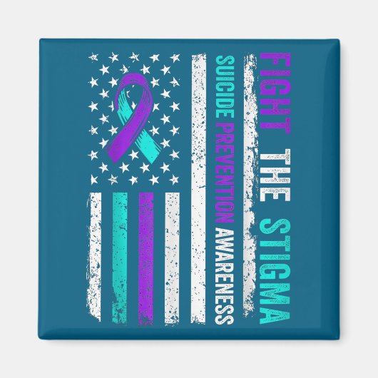 Suicide Prevention Suprt Fight Stigma Suicide Awar マグネット (正面)