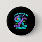 Suicide Prevention Suprt Fight Stigma Suicide Awar 缶バッジ (正面)