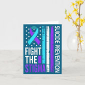 Suicide Prevention Suprt Fight The Stigma Vintage  カード (黄色い花)