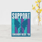 Suicide Prevention Suprt Tomorrow _ I For Suprters カード (黄色い花)