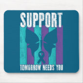 Suicide Prevention Suprt Tomorrow _ I For Suprters マウスパッド (正面)