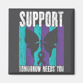 Suicide Prevention Suprt Tomorrow _ I For Suprters マグネット (正面)