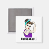 Suicide Prevention Warrior Unbreakable Perfect Str マグネット (正面/裏面)