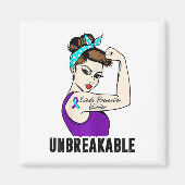 Suicide Prevention Warrior Unbreakable Perfect Str マグネット (正面)