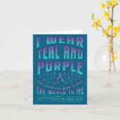 Suicide Prevention Wear Teal Purple For Someone Aw カード (黄色い花)