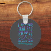 Suicide Prevention Wear Teal Purple For Someone Aw キーホルダー (正面)