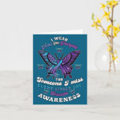 Suicide Prevention Wear Teal Purple Someone I Miss カード (黄色い花)