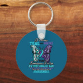 Suicide Prevention Wear Teal Purple Someone I Miss キーホルダー (正面)