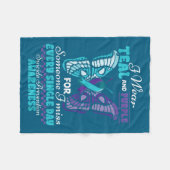 Suicide Prevention Wear Teal Purple Someone I Miss フリースブランケット (正面(横))