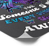 Suicide Prevention Wear Teal Purple Someone I Miss ポスター (角)