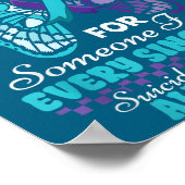 Suicide Prevention Wear Teal Purple Someone I Miss ポスター (角)