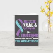 Suicide Prevention Wear Teal Purple Someone Meant  カード (黄色い花)