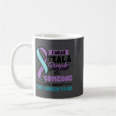 Suicide Prevention Wear Teal Purple Someone Meant  コーヒーマグカップ (左)