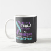 Suicide Prevention Wear Teal Purple Someone Meant コーヒーマグカップ (左)