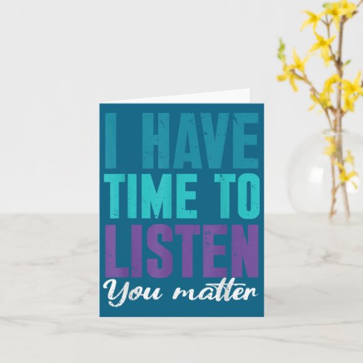 Suicide Prevention You _ I For Suprters  カード (黄色い花)