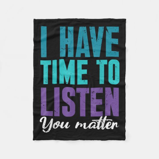 Suicide Prevention You _ I For Suprters フリースブランケット (正面)