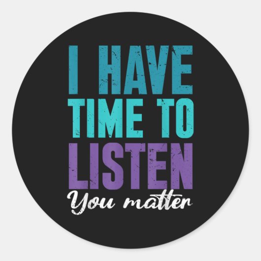 Suicide Prevention You _ I For Suprters  ラウンドシール (正面)