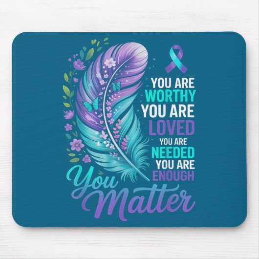 Suicide Prevention You Mental Health Awareness Wom マウスパッド (正面)