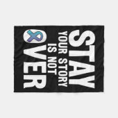 Suicide Prevention Your Story _ I For Suprters  フリースブランケット (正面(横))