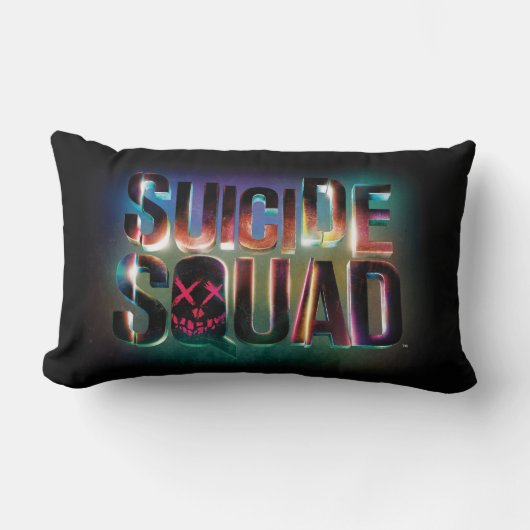 Suicide Squad | Colorful Glow Logo ランバークッション (正面)