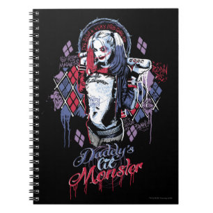 Suicide Squad   Harley Quinn Inked Graffiti ノートブック