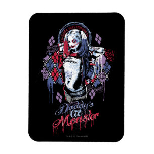Suicide Squad   Harley Quinn Inked Graffiti マグネット