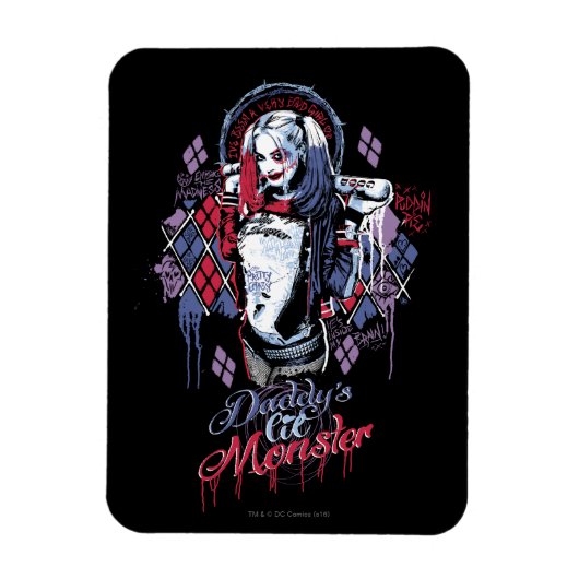 Suicide Squad | Harley Quinn Inked Graffiti マグネット (縦)
