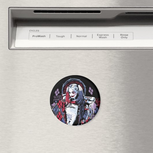 Suicide Squad | Harley Quinn Inked Graffiti マグネット (インサイチュ (食洗機))