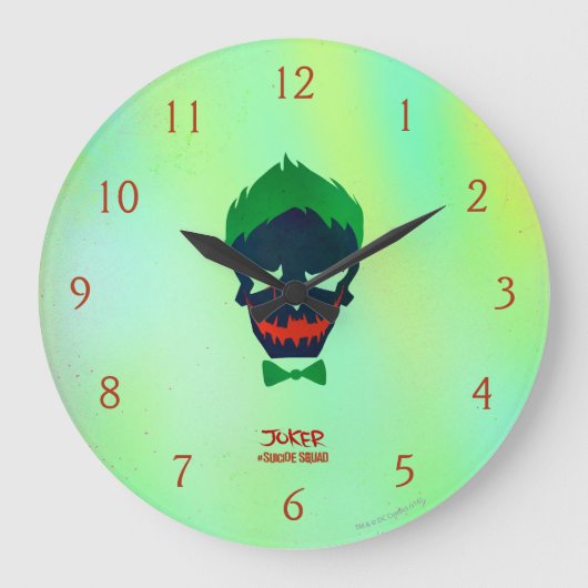 Suicide Squad | Joker Head Icon ラージ壁時計 (正面)
