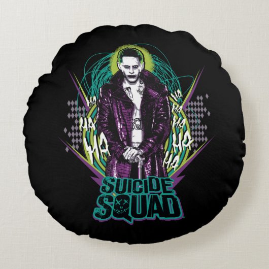 Suicide Squad | Joker Retro Rock Graphic ラウンドクッション (正面)