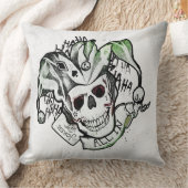 Suicide Squad | Joker Skull "All In" Tattoo Art クッション (ブランケット)