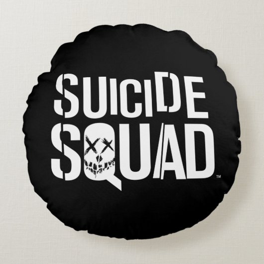 Suicide Squad | White Logo ラウンドクッション (正面)