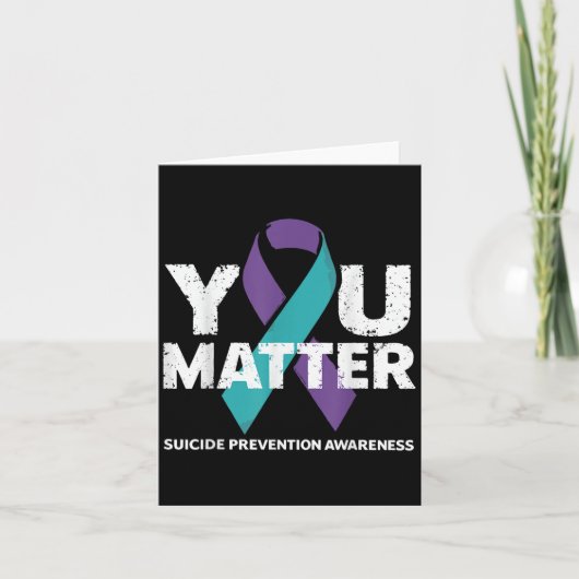 Suicides Prevention Shirts Suicide Awareness  カード (正面)