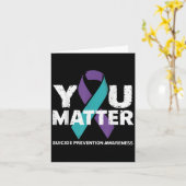 Suicides Prevention Shirts Suicide Awareness  カード (黄色い花)